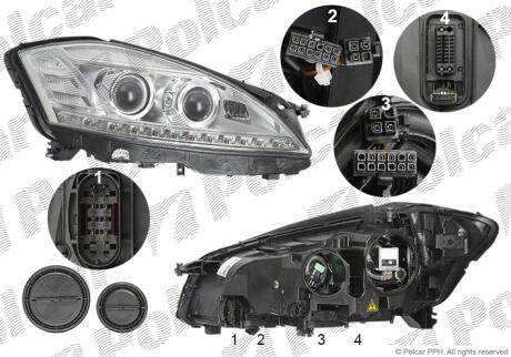 Фара основна права D1S, H7 Polcar 5032101U