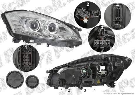 Фара основна права D1S, H7 Polcar 5032101U