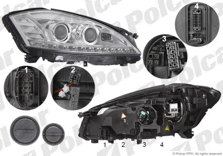 Фара основна права D1S, H11, H7 Polcar 5032102U
