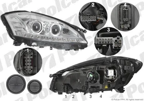 Фара основна права D1S, H11 Polcar 5032103U