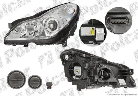 Фара основна ліва D2S, H7, PY21W, W5W Polcar 5034091H