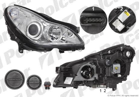 Фара основна права D2S, H7, PY21W, W5W Polcar 5034101H