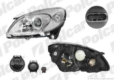 Фара основна ліва H7 Polcar 5035092U