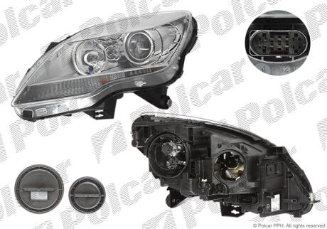 Фара основна ліва H7 Polcar 503709-U