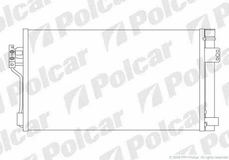 Радіатор кондиціонера (Конденсатор) з осушувачем Polcar 5040K8C1S