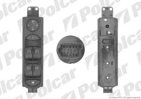 Блок кнопок склопідіймача Polcar 5040P-71