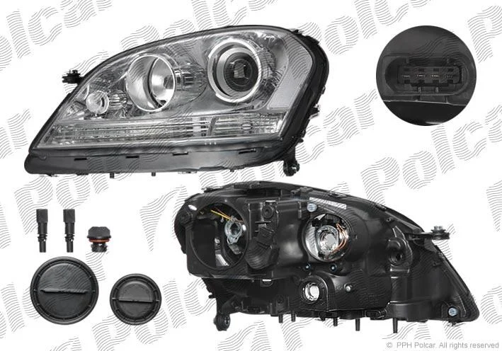 Фара основна права H7, PY21W, W5W, WY5W Polcar 5045100E (фото 1)