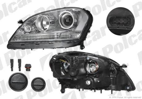Фара основная правая H7, PY21W, W5W, WY5W Polcar 5045100E
