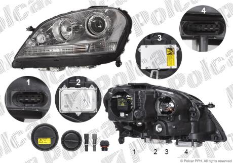 Фара основна Polcar 5045101H