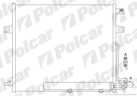 Радиатор кондиционера (Конденсатор) с осушителем Polcar 5045K8C1