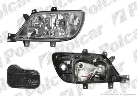 Фара основна ліва H3, H7, PY21W, W5W Polcar 5064090EUA