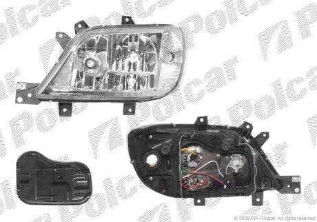 Фара основная правая H3, H7, PY21W, W5W Polcar 5064102E
