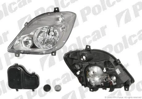 Фара основная правая H7, PY21W, W5W Polcar 506510-H