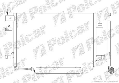 Радіатор кондиціонера (Конденсатор) з осушувачем Polcar 5065K82X