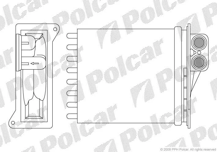 Радіатор обігрівача салону Polcar 5065N82X (фото 1)