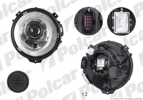 Фара основная Polcar 507609-H