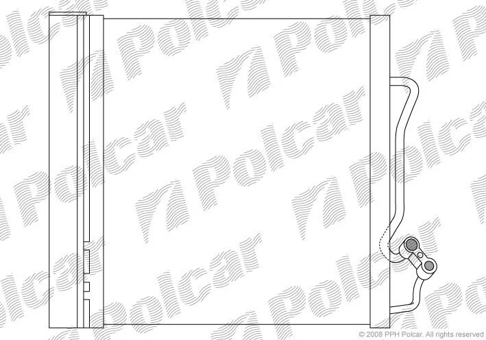 Радіатор кондиціонера (Конденсатор) з осушувачем Polcar 5095K8C1 (фото 1)