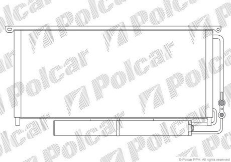 Радиатор кондиционера (Конденсатор) с осушителем Polcar 5096K8C1