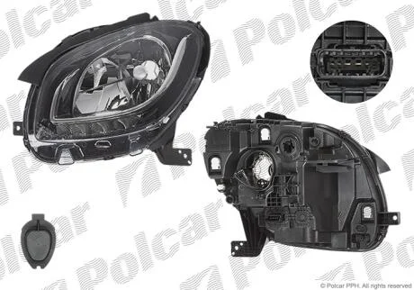 Фара основная левая H4 Polcar 50A1091V