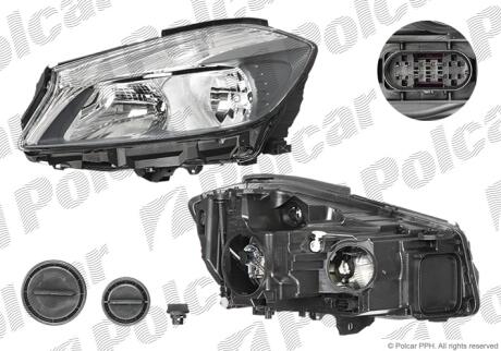 Фара основна права H15, H7, PY21W Polcar 50C110-H