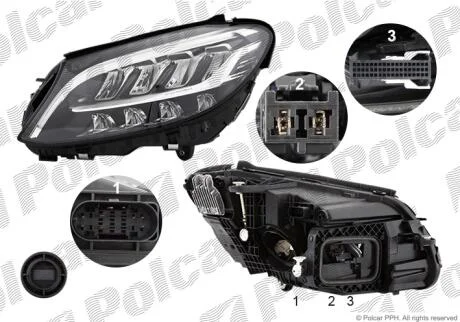Фара основна ліва LED Polcar 50D2095H