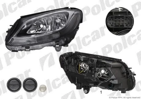 Фара основна права H7, LED, PWY24W Polcar 50D210-E