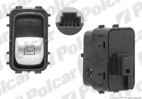 Кнопковий склопідйомник Polcar 50D2P-71