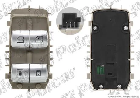 Кнопковий склопідйомник Polcar 50F1P-74