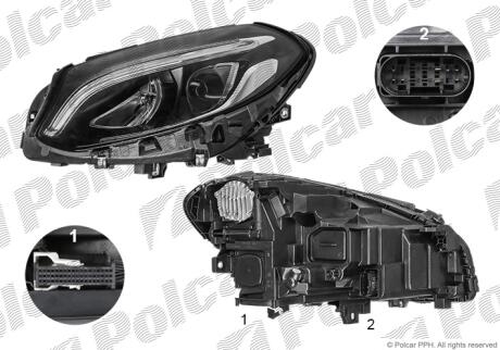 Фара основная левая LED Polcar 50L3091U