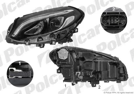 Фара основна ліва LED Polcar 50L3091U
