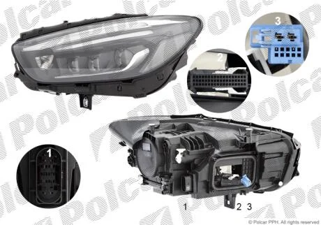 Фара основная Polcar 50L4092H