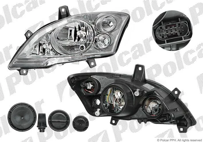 Фара основная левая H7, PY21W, W21/5W Polcar 50N1090E (фото 1)