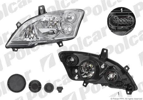 Фара основная Polcar 50N1093E