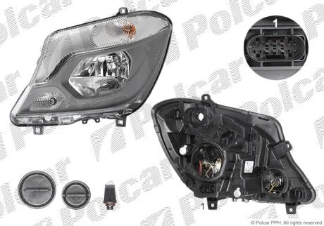 Фара основная Polcar 50N2102E