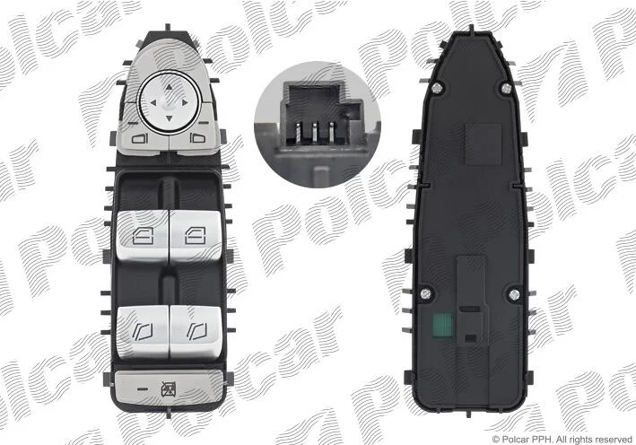 Блок кнопок стеклоподъемников Polcar 50N3P-71 (фото 1)
