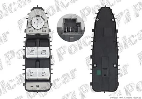 Блок кнопок стеклоподъемников Polcar 50N3P-71