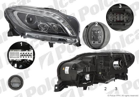 Фара основна права D1S Polcar 50T1101U