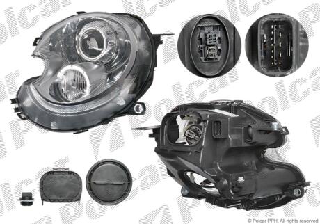 Фара основная правая D1S, PY21W Polcar 5102103EUA