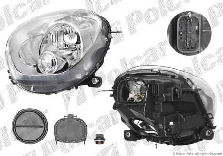 Фара основная левая H4, P21W Polcar 5103091E