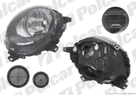 Фара основная правая H4, PWY24W Polcar 51B1102E