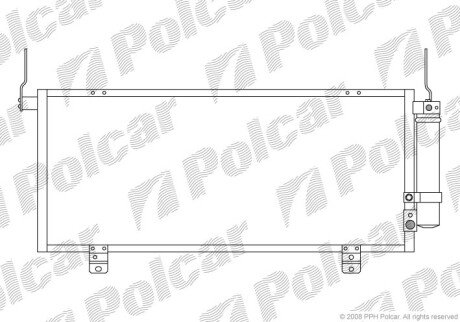 Радиатор кондиционера (Конденсатор) с осушителем Polcar 5246K8C1