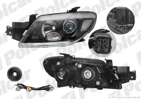 Фара основна ліва H1, HB3 Polcar 5265091E