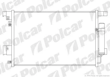 Радиатор кондиционера (Конденсатор) с осушителем Polcar 5266K81K
