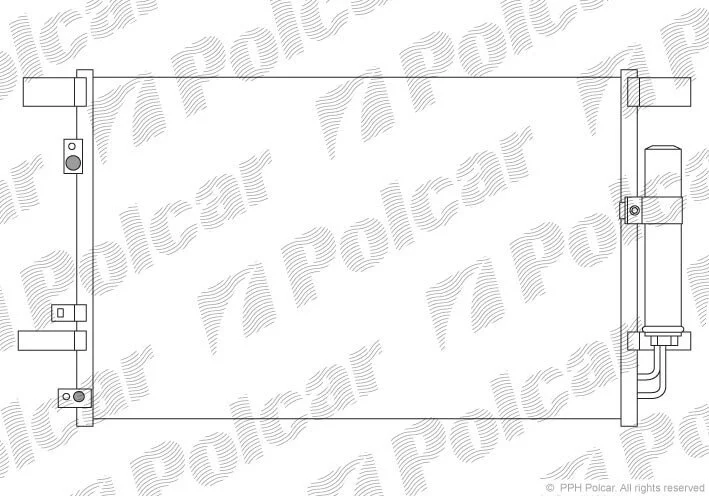 Радиатор кондиционера (Конденсатор) с осушителем Polcar 5266K8C1 (фото 1)