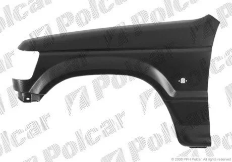Крыло спереди справа с отверстием для поворотника и накладки крыла Polcar 527202