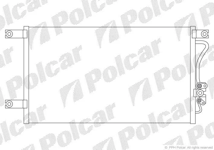 Радиатор кондиционера (Конденсатор) без осушителя Polcar 5285K8C1 (фото 1)