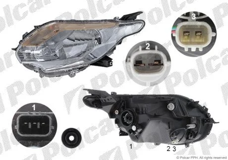 Фара основная Polcar 52P1105E