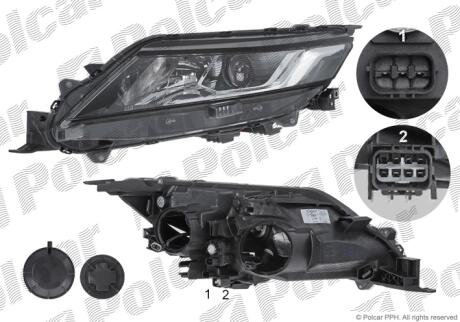 Фара основная правая H11, HB3, W5W Polcar 52P2101E