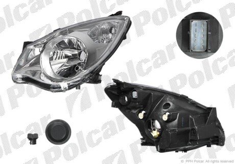 Фара основная левая H4 Polcar 550609-E