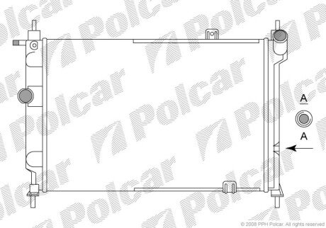 Радіатори охолодження Polcar 550708A3 (фото 1)